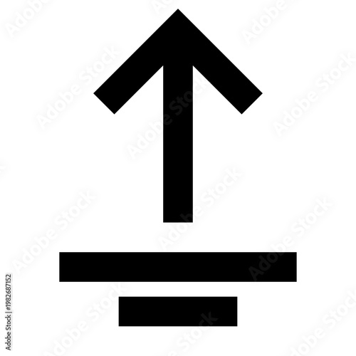 Arrow icon for releasing compound layers, flattening, merging, and separating objects in design software. Perfect for UI toolbars, editing interfaces, workflows, and productivity applications.