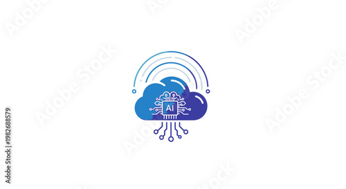 Artificial Intelligence Cloud Network Concept