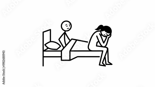 Relationship Problems Depicted in Simple Stick Figures