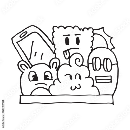 Handdrawn Doodle Monster