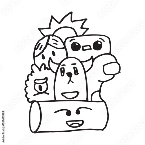 Handdrawn Doodle Monster