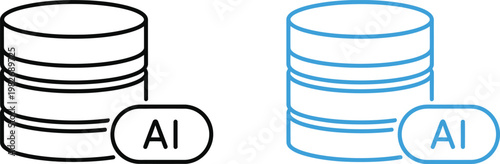 Ai and database silhouettes a visual representation of artificial intelligence integration