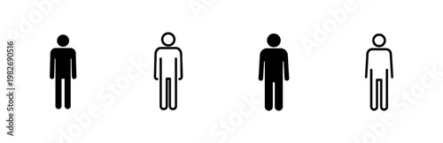 Man icon set. male icon vector. human symbol