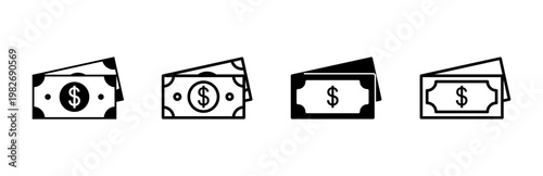 Money icon set. Money vector icon.