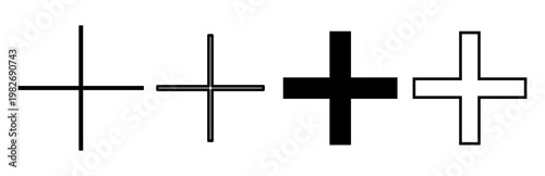 Plus Icon set. Add plus icon