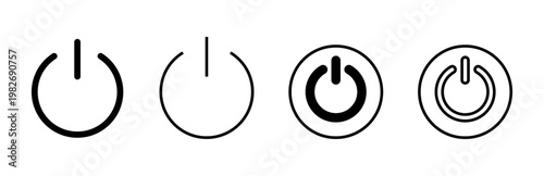 Power icon set. Power Switch Icon. Electric power