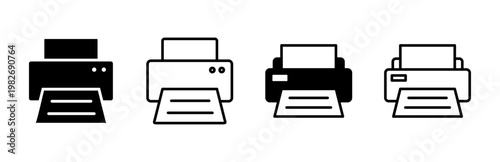 Print icon set. printer icon vector.