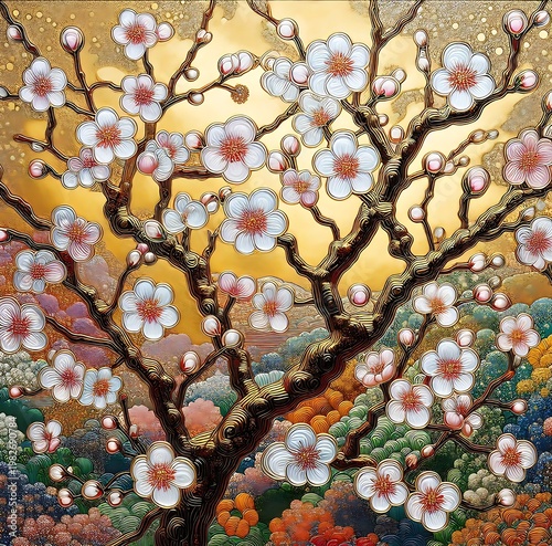 spring tree with flowers