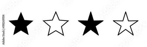 Star Icon set. rating icon vector. favourite star icon