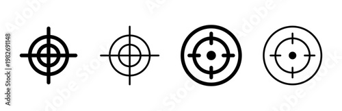 Target icon set. goal icon vector. target marketing icon vector
