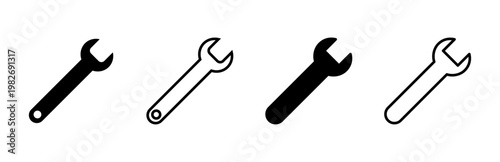 Wrench icon set. repair icon vector. tools icon vector