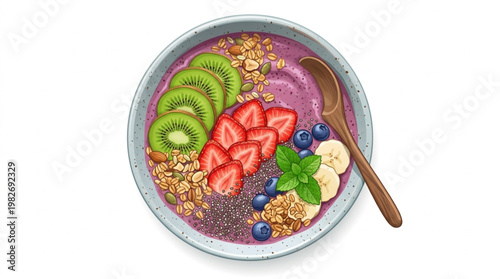 Layered Healthy Garden Salad in Mason Jar - Meal Prep Concept Vector