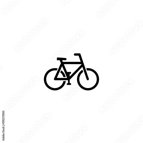 bicycle icon on white background