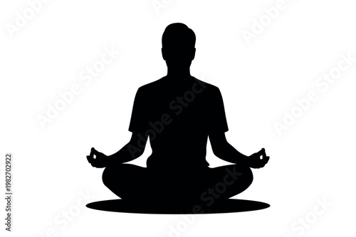 A person meditating in a peaceful and serene environment with a calm mind and body