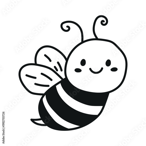 Happy Bee Cartoon