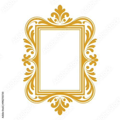 Elegant gold frame with intricate baroque-style decorative elements