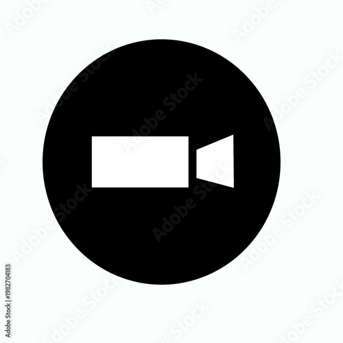 video call icon silhouette sign symbol drawing useful for content creators