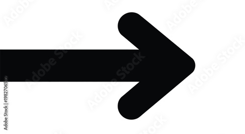 A bold right arrow icon in simple solid style