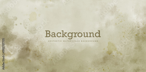 Abstract watercolor art background template. brown olive green watercolor backdrop empty space for text, banner, presentation or product display graphic design