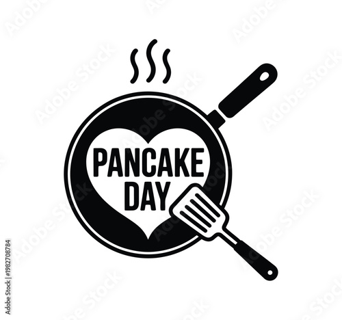 Pancake Day frying pan and spatula.