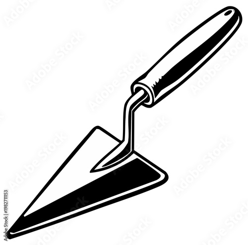 Illustration of a trowel construction tool isolated