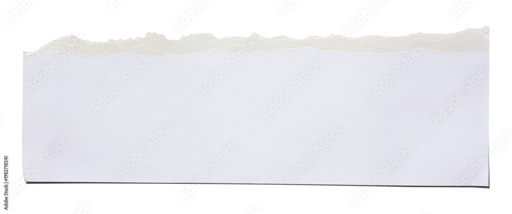 Fototapeta premium A torn paper mockup on a transparent background. White paper mockup.