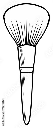Cosmetic Makeup Brush Illustration Vector Design Elements