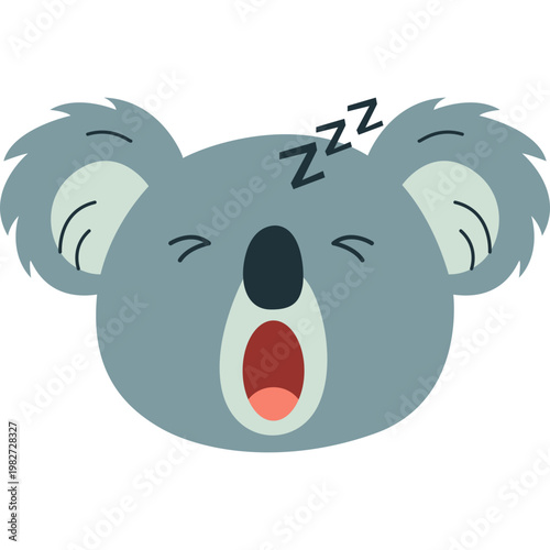 Cute Sleeping Koala Cartoon Emoji