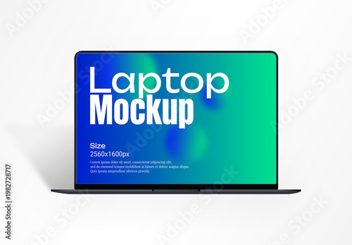 Social Media Laptop Mockup