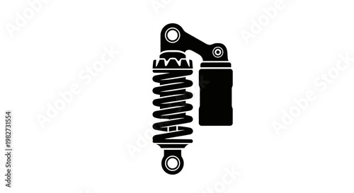Black and white illustration of a vehicle shock absorber component