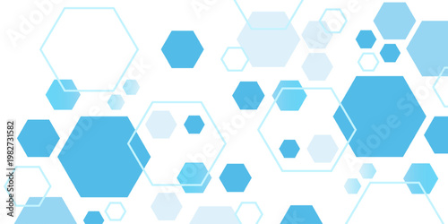 Abstract blue hexagon banner background. Eps10 vector