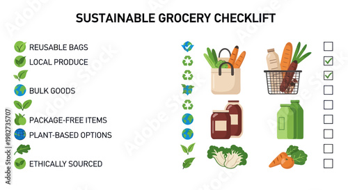 Sustainable Grocery Checklist: Reusable Bags, Local Produce, Plant-Based Options