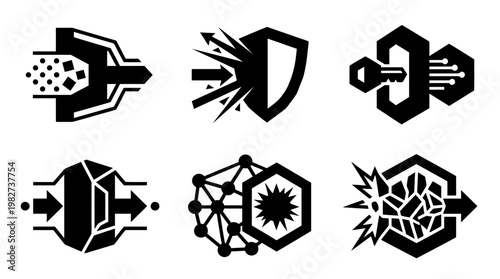 Vector Icon Set Of Science And Technology Symbols For Illustration And Design