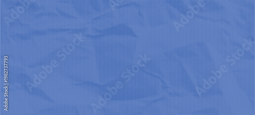 crumpled paper texture Halftone featuring grainy folds and gritty distressed details wrinkled surface Blue background