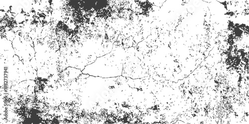 Abstract Distressed Grunge Vector Texture with Cracked Wall Pattern and Weathered Surface for Design