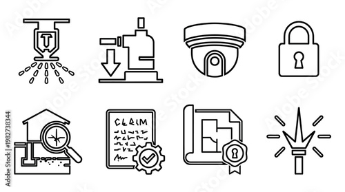 Secure Digital Lock and Cloud Data Security Concept Illustration
