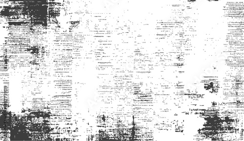 Abstract Grunge Distressed Newspaper Texture Vector Illustration Vintage Black and White Weathered Paper Background Graphic Element