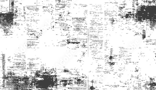 Distressed Monochrome Grunge Vector Background with Ink Smudges and Gritty Texture