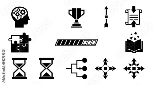 Collection of Modern Digital Icons Set for User Interface and Web Design