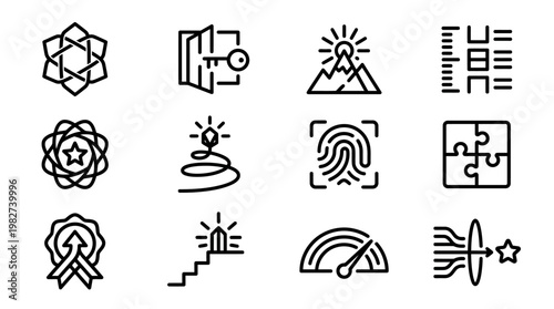 Collection of Modern Technology Icons Set for Digital and Web Design Projects