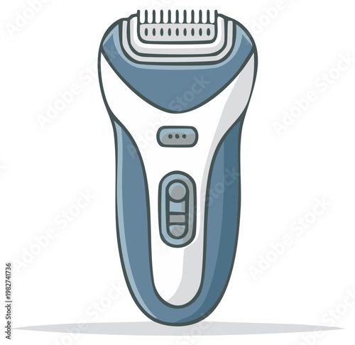 Modern Electric Shaver for Personal Grooming and Hair Removal Vector Illustration