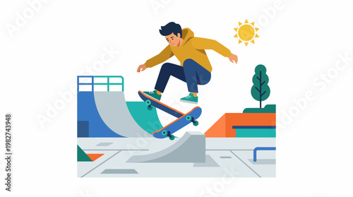 a skateboarder performing a trick on a ramp.