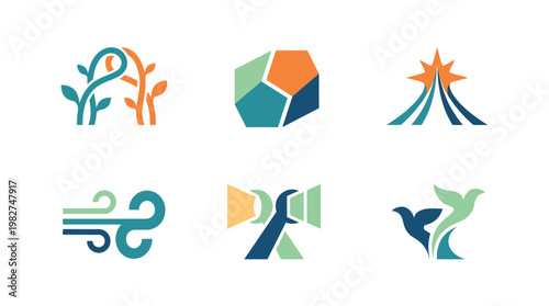 Vector Icon Set Of Nature And Environment Symbols For Eco-Friendly Concepts
