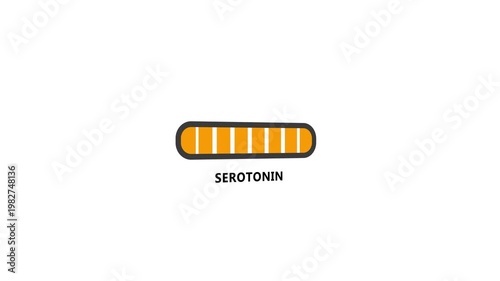Progress bar. Hormone serotonin growth indicator. Influence of serotonin on sexual activity.
