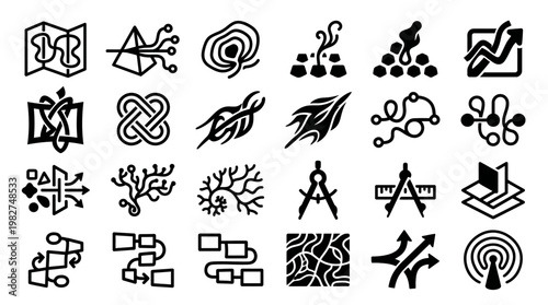 Icons Vector Icon Set for Digital Technology and Communication Concepts