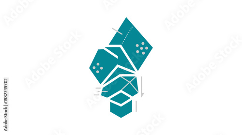 Icon of Dice Stacked in a Creative Arrangement for Gaming and Gambling Enthusiasts