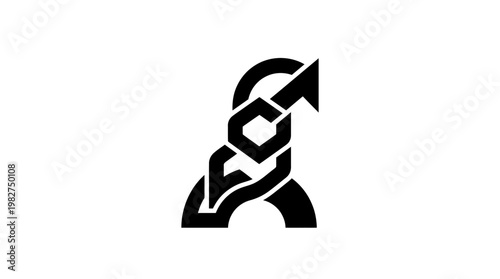 Icon of a Chart Growth Line Graph Vector Icon for Business and Data Analytics