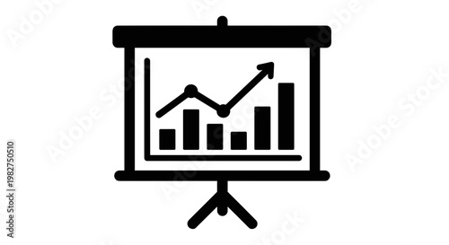 Black and white business graph.