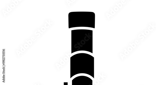 Black and white cylinder object.