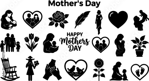 Complete Black Silhouette Vector Clipart Full Bundle